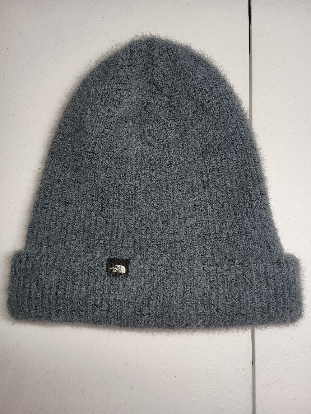 The North Face Womens Beanie Hat One Size Gray Fleece Knitted Thermal